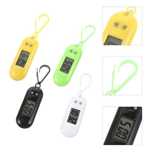 Mini montre de poche numérique lot de 4 pièces avec boucle à clé et couleur aléatoire