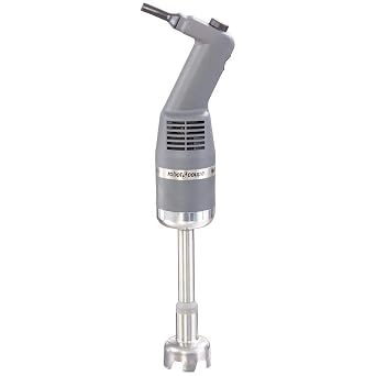 Robot Coupe MMP190VV Immersion Blender Mini Power Mixer with Stainless Steel Blade, 8" Shaft, Variable Speed, Gray, Mini MP190VV