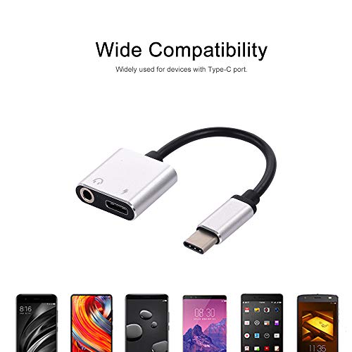 Tomshin Tipo C para conector de 3,5 mm Cabo de carregamento de fone de ouvido USB C Cabo auxiliar de