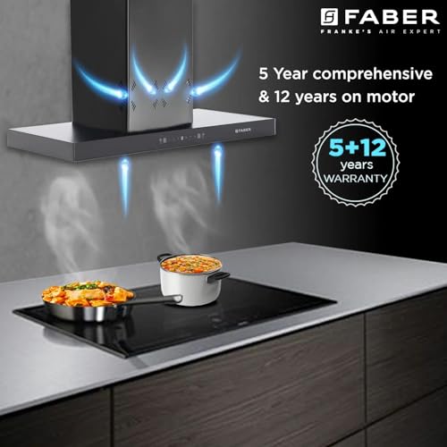 Image of Faber Cygnus 90cm 1400m /hr Autoclean Filterless T-Shape Chimney|Built-In Oil Collector|Odour Sensor|Touch & Gesture Control|12Yr Motor,5Yr Comprehensive Warranty by Faber | HOOD CYGNUS IN3DHCSCFLBK90