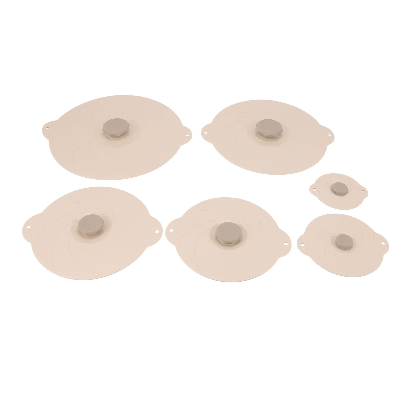 6Pcs Coperchio in Silicone per Alimenti Riutilizzabile Pellicola per Alimenti Coperchio di Aspirazione in Silicone Coperchio per Pentole a Prova di Calore Impermeabile Per Padelle Ciotole Piatti