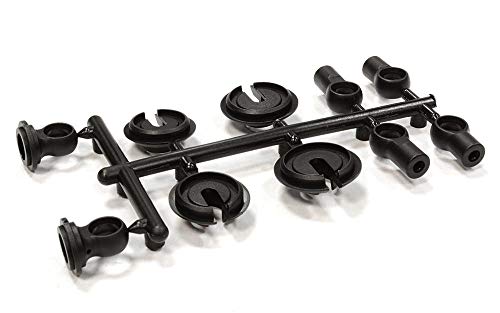 Kit réparation amortisseur C25910 avec embout de tige plastique 6mm et retenue de ressort RC