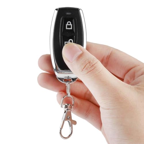 Image of ROBOWAY 433MHz Remote Lock-Unlock Model Relay 433Mhz RF Learning Remote Control Switch Transmitter Two Buttons RF Wireless Learning Code Remote Control Transmitter (RW-RF019, 2 Remote)