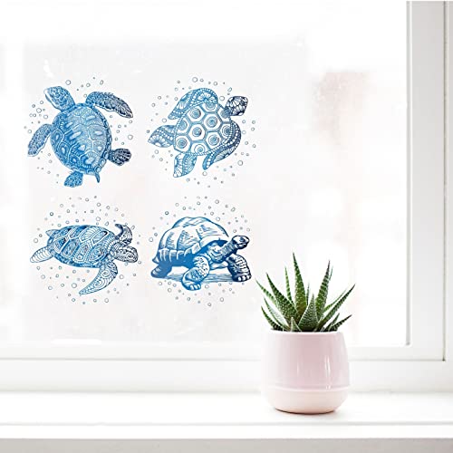 Vinilo decorativo para ventana tortugas marinas 16x16 cm miniatura 6