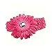 SBParts Girl Daisy Flower Elasticated Crochet Headband Hair Band -Hot Pink