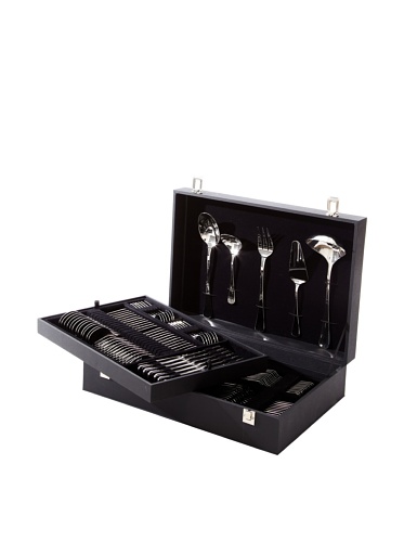Arcos Serie Madrid, Cubertería de 113 piezas en Maletín de Regalo, Juego Completo, Monoblock de una sola pieza de Acero Inoxidable, Color Plata