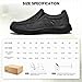 OrthoComfoot Men's Orthopedic High Arch Elastic Lace Shoes, Orthotic Slip-On Fashion Sneakers, Lightweight Outdoor Shoes for Hanging Out Black Size 9