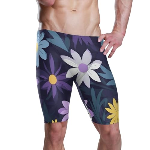 UMIRIKO Color Flower Men's Swimsuit Swim Jammers L B0400736
