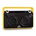 Produktbild auna - Bebop, Boombox, Ghettoblaster, Bluetooth, kabelloses Musik-Streaming, UKW-Radio, MP3-fähiger USB-Port, AUX, 2-Wege-Lautsprecher, 2 Mikrofon-Eingänge, Karaoke, Akku, schwarz-gelb