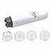 Pocket Mini Handheld Massager with 4 Heads Electric Pocket Vibrating Pen for Face, Neck, Back, Battery Operated (2Pcs White)