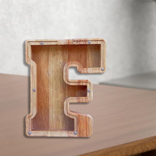 Hucha de Madera con Forma de Letra para Decorar el Dormitorio y Aprender a Ahorrar 7