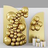 Chrome Gold Balloons Birthday Decoration 73pcs 5/10/12/18 inch Assorted Sizes Metallic Balloon Engag