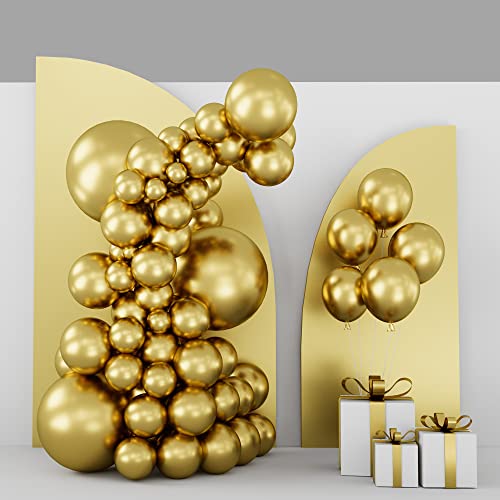 Chrome Gold Balloons Birthday Decoration 73Pcs 5/10/12/18 Inch Assorted Sizes Metallic Balloon Engagement Wedding Party Decoration Baby Shower Balloons #TOP3