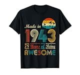 Photo Gallery made in 1943 vintage retro 78 anni 78th birthday gifts maglietta Photo Gallery made in 1943 vintage retro 78 anni 78th birthday gifts maglietta
