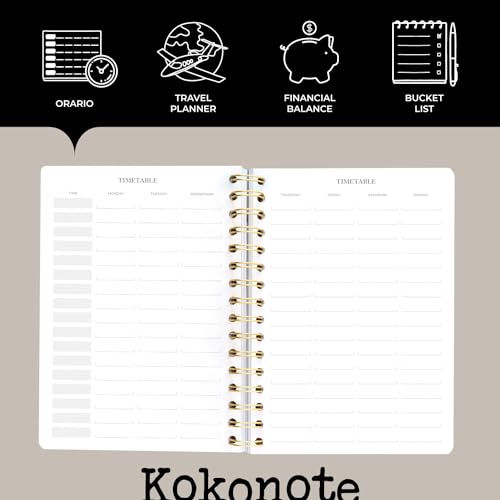 Kokonote Agenda settimanale 2024-2025 Seasonal Flowers