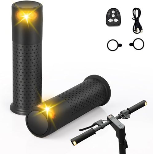 Lenkergriffe für Elektroroller mit integrierten Blinkern für Pro 1S/Pro 2/Mi3 für Ninebot Max G30/G30D Silikon/ABS 135 mm Mi3 Elektroroller für Komfort bei Nachtfahrten