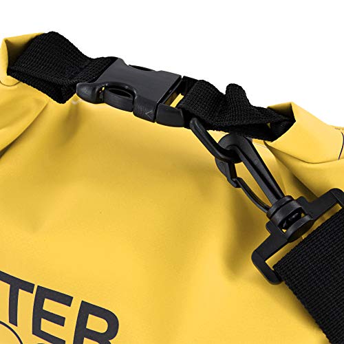 Foto von DonDon Dry Bag wasserdichte Tasche 2l, 5l, 10l, 15l, 20l, 30l Pack-Sack Beutel mit Schultergurt - gelb 5 Liter