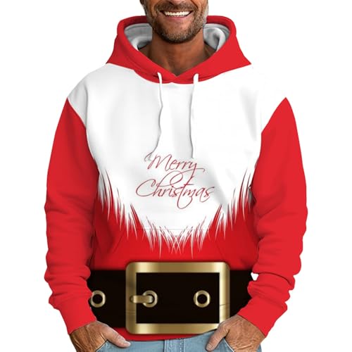 Sweat-shirt à capuche Noël homme à manches longues automne hiver