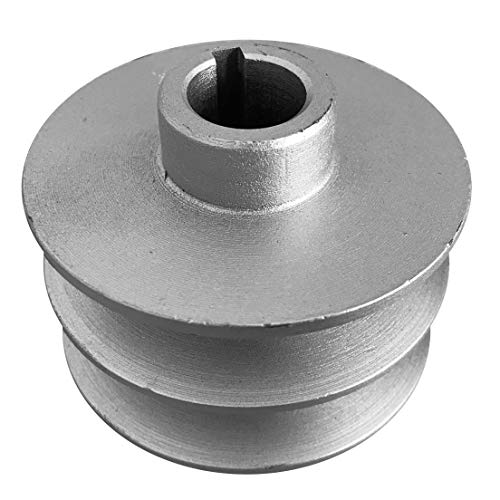 Grünwelt GW-DP19 Poulie trapézoïdale à double rainure 19,05 mm Profil B Moteur Vilebrequin Cover