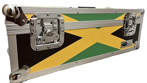 Dust-Air 7 300 Jamaica Flag Singles Vinyl Record DJ Flight Carry Case Storage 45's 7-Inch