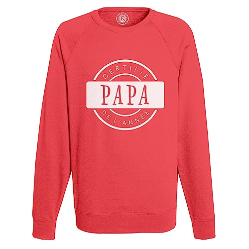 Sweatshirt Homme Certifié Papa de l'Année affichez la fierté de votre vie de famille