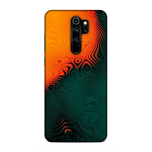 Image of Printed Mobile Back Hard Case Cover for Xiaomi Redmi Note 8 Pro | Orange, Green, Wave, Cool Theme-2188