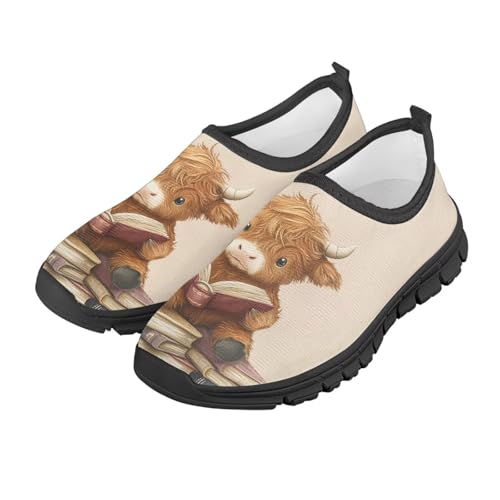 Stylish Print Slip On Sneakers for Boys and Girls Lightweight Breathable Running Shoes for Daily Wear and Sports Size 11-15 Black Sole2