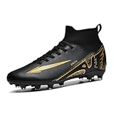 IFIKK Botas de fútbol de caña alta para hombre, varios diseños, suelos para suelo fijo y césped artificial, elegante acento de ala, para entrenamiento y juegos de fútbol, A03, 40 EU