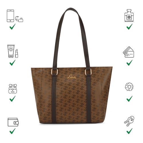 Image of Lavie Women's Mono LL Veronica Tote Bag for Women | Tote Handbag for Work | Ladies purse | Stylish Shoulder Bag | Gift for Women