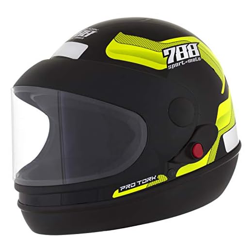 Pro Tork Capacete Sport Moto 788 60 Preto/Amarelo