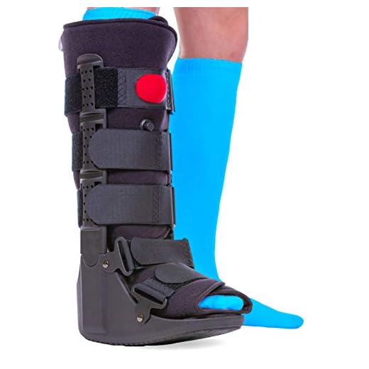 BraceAbility Tall Pneumatic Walking Boot | Orthopedic CAM Air Walker & Inflatable Surgical Leg Cast for Broken Foot, Sprained Ankle, Fractures or Achilles Surgery Recovery (Large)