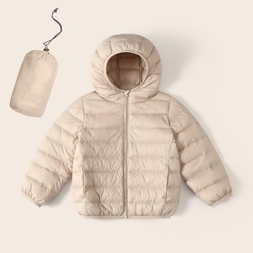 Girls Jacket with Pockets Kids Packable Puffer Jackets Winter Zip up Hooded Coat for Boys Fall Fashion Teens Clothes2