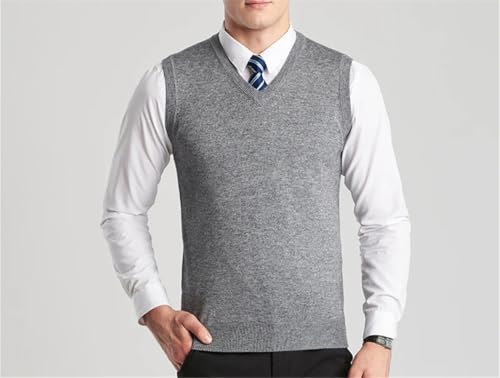Men's Wool Knitted Pullover Sweater Vest Casual Sleeveless Solid Color Outwear Tops Waistcoat4