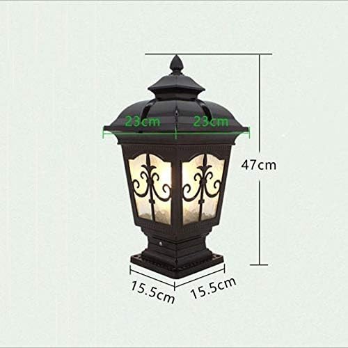Generic Buitenlamp, Bonnik European Fence Pole Wandlampen Villa Garden Courtyard Pillar Lamp Outdoor Waterdichte Zuillantaarns Aluminiumglas E27 Landschapen photo 2