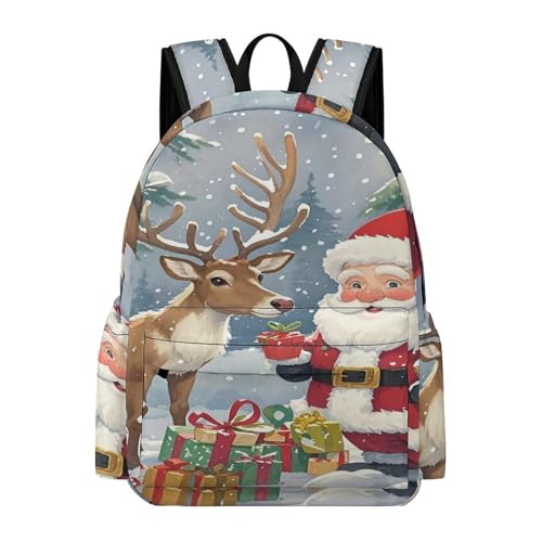 Heavy-Duty Backpack with Reinforced Base And Side Pockets, Organize Gifts Print Travel Bag