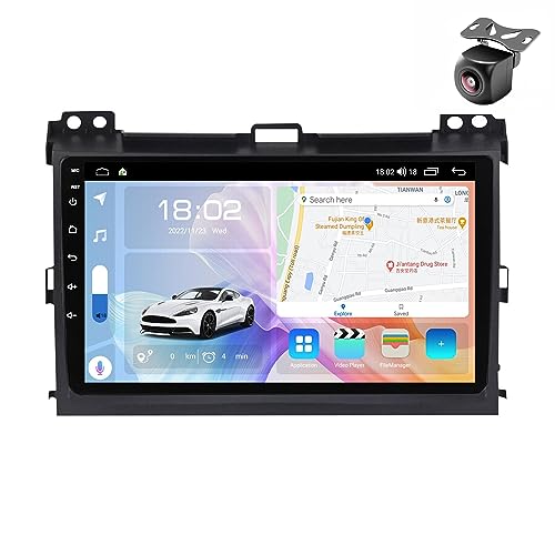 Android 12 System for Toyota Land Cruiser Prado 120 LC120 GX470 2004-2009 Car Stereo Radio with SWC Camera Built-in Car-Play Android Auto GPS Navigation Touch Screen Upgrade (M500S 8core 4+64G)