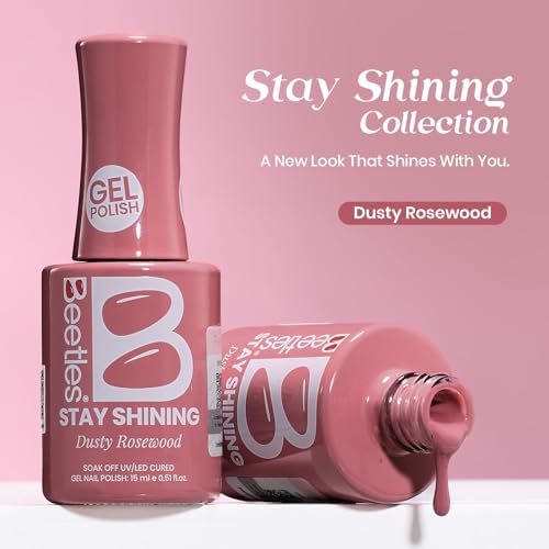 Image of Beetles Pink Gel Polish - 15ML /0.51Fl Oz, Pink Gel Nail Polish, Same Color Same Bottle STAY SHINING Series, Soak Off UV LED Lamp Spring Nails Art, Long-Lasting Manicure Salon DIY Home Nails