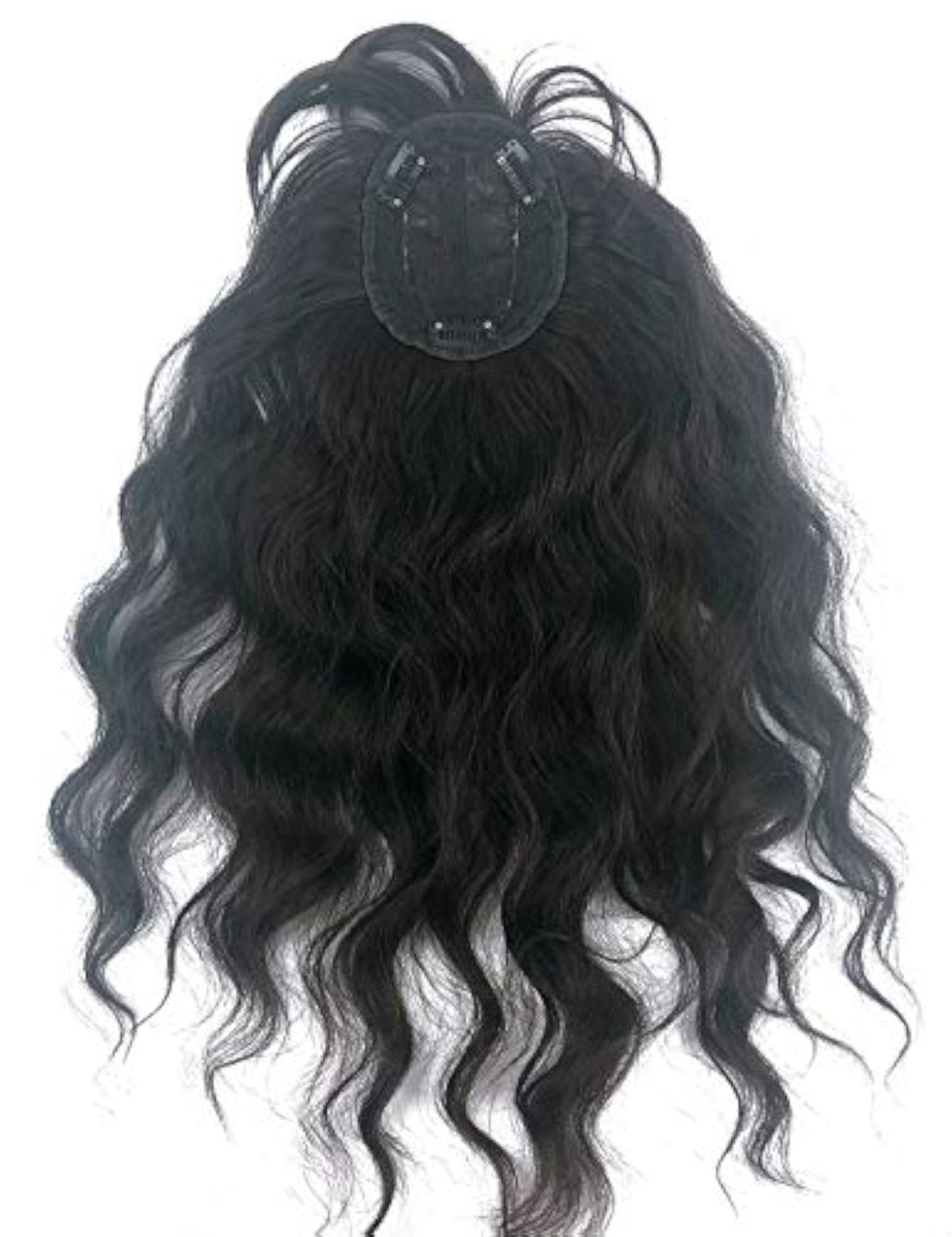 Handmade Silk Base Wiglet Hairpiece with Wispy Bangs, 45cm