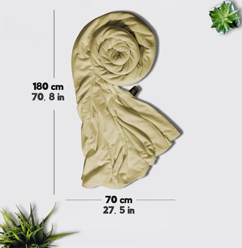 NAJD - Viscose Jersey Hijab, Stretchy, Breathable Scarf, Head Wrap, Moisture-Wicking, Ideal for Long Wear.2