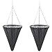 Produktbild vidaXL 2X Hängepflanzkorb Blumenampel Pflanzampel Hängeampel Hängekorb Hängetopf Pflanzenampel Blumentopf Blumenkorb Poly Rattan Schwarz