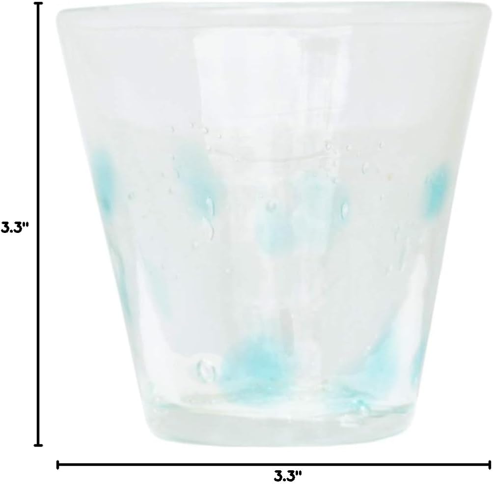 Ryukyu Glass Workshop Sea Breeze, Underwater 3.5 Inch Glass (Water), Diameter 3.7 inches (9.5 cm), Pack of 2