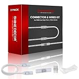 Shine Decor Connector & Connecting Wires for 7x13mm AC120V RGB LED Lite Strip Lights...