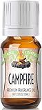 Good Essential Professional Campfire Fragrance Oil 10ml (0.33 fl oz) for Diffusers, Candles, Soaps, Lotions, Perfume - Campfire Scented Blend, Fragrance Oil for Candle Making & Diffuser Scents