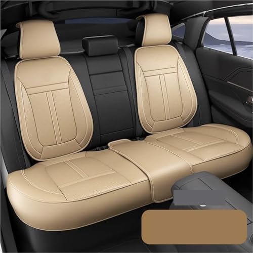 Housse siege voiture en cuir PU beige respirant et reglable