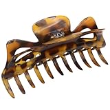 Parcelona French Savana Extra Large Approx. 5.5 Inch Long Tortoise Shell Cellulose Acetate Jaw Hair Claw Clip