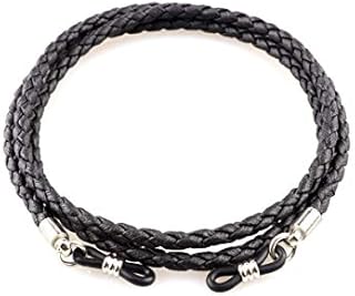 VITO Anti-Slip Lightweight Leather Eyeglasses Chain Cord Holder Retainer for Spectacles & Sunglasses | Ultra Soft | Fits All Eyeglasses Types  70cm  A008