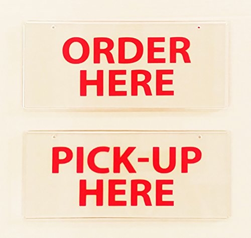 Order Here Pick-up Here Hanging Sign Red (2)