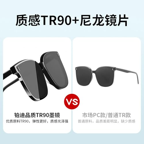 OUXUNDAI Lunettes De Soleil Homme Lunettes De Soleil à Cadre Rond pour Femmes, Protection UV, Lunettes De Soleil Tendance Et Haut De Gamme, Lunettes De Soleil Conduisant pour Les Hommes – vue 2
