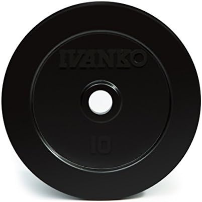 IVANKO Rubber 10 Lb. Plates (RUB-10, Pair) for 1" and 1-1/16" Bars
