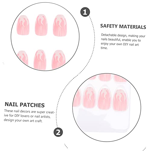 FRCOLOR 144 Peças De Unhas Postiças Removíveis Unhas Postiças Ponta Francesa Prensa Nas Unhas Pontas